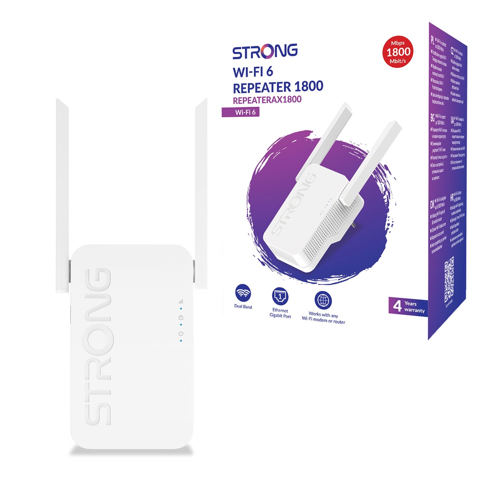 Strong AX1800 WiFi 6 Range Extender - Dual Band 1800Mbps Repeater Strong AX1800 WiFi 6 Range Extender - Dual Band 1800Mbps Repeater